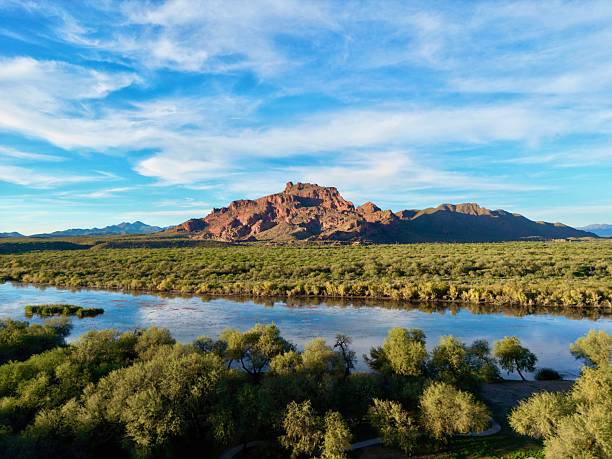 istock Desert landscape with river and red rocks in Arizona. 2248790475
