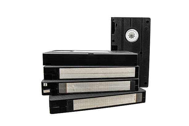 istock A stack of black VHS video cassettes piled against a clean white background. 2248798672