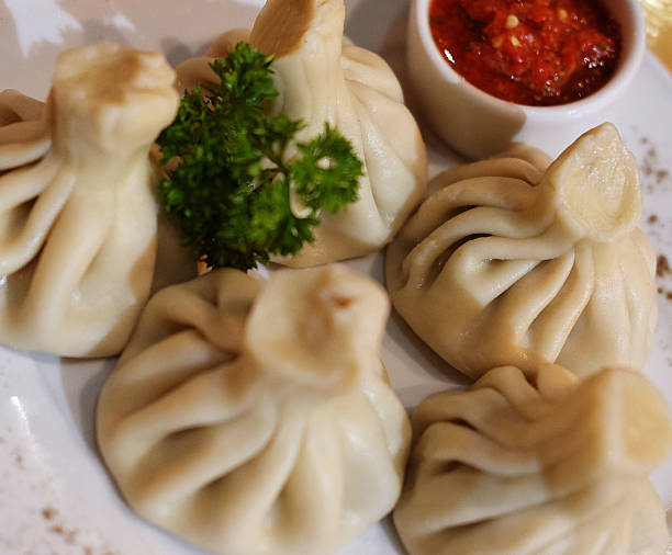 istock Khinkali - Georgian dumplingn, close up 2248800401