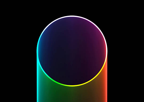abstract background with a glowing circle in the center and space for text