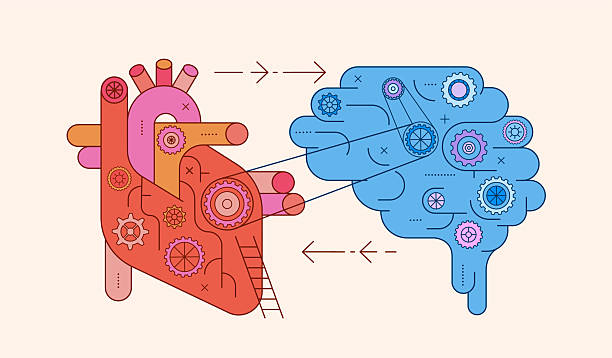 istock Abstract heart and brain with gears. Mental health concept illustration. 2248808799
