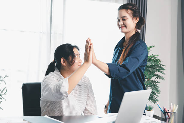 istock Business meeting, data analytics or women with graph presentation in office. Chart, analysis accounting team brainstorming economy, inflation or solution. business project finance investment concept. 2248815947