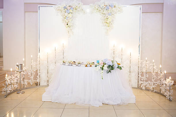 istock Wedding table for newlyweds with beautiful decorations 2248816760