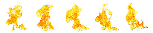 istock A set of realistic orange flame elements isolated on a white background, perfect for fire effects, digital artwork, graphic design, animation, and creative projects requiring dynamic burning textures. 2248818107