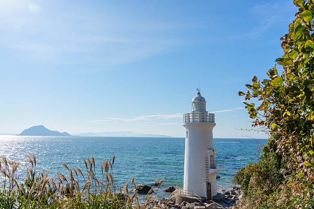 istock Cape Irago Lighthouse on Rocky Coast with Islands in Background 2248825514