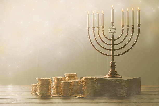 istock The candles on the menorah are burning 2248827351