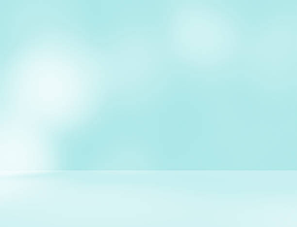 istock Empty blue green turquoise room studio with shadow of leaves for product presentation. 2248828334