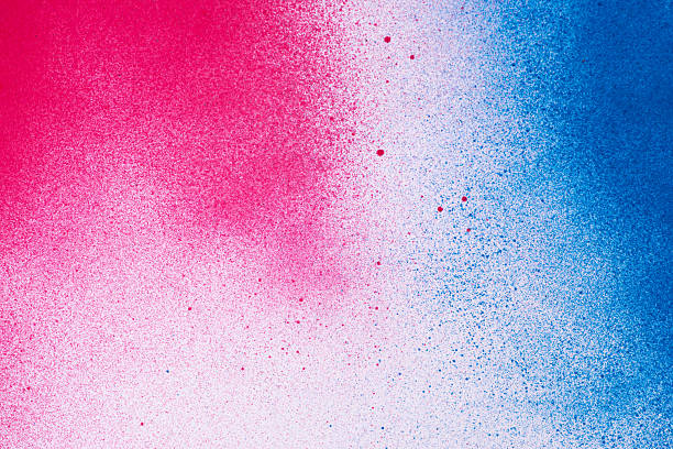 istock Red and blue spray paint background 2248832731