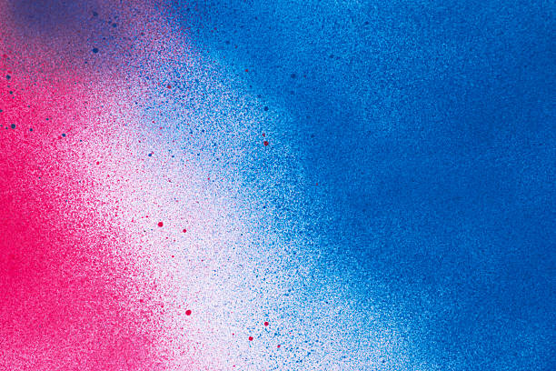 istock Red and blue spray paint background 2248832737