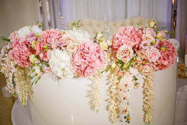 istock Wedding table decor for newlyweds decorations with fresh flowers 2248833302