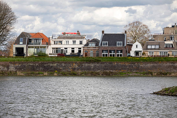 The town of Gorinchem on the Boven Merwede river