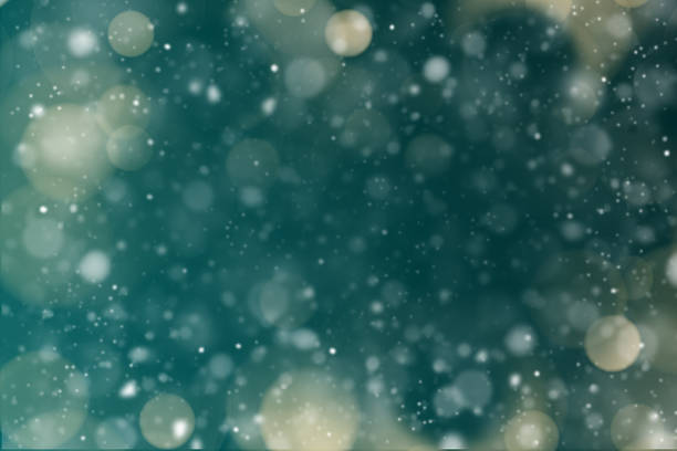 istock Golden glitter bokeh background with sparkling lights and snow 2248837897