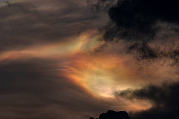 Magical colorful lights spread across the Kolkata sky before sunset, resembling aurora borealis. A serene, divine evening symbolizing harmony between nature, light, and spirit.