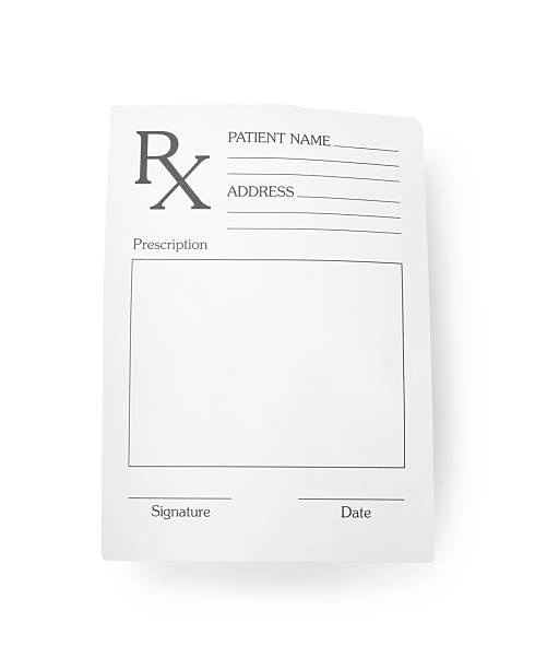 istock Medical prescription form isolated on white, top view 2248845664