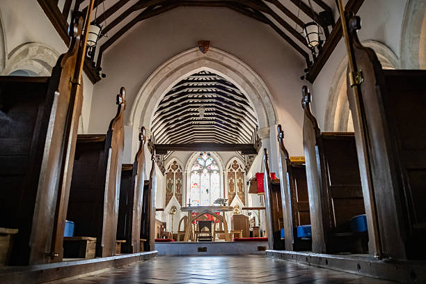 istock Inside the small local church 2248849508