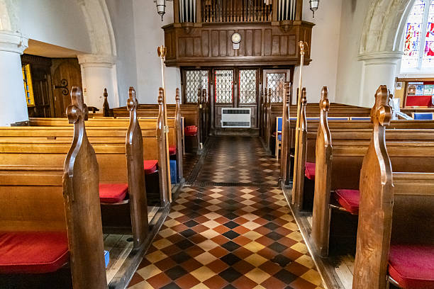 istock Inside the small local church 2248849542