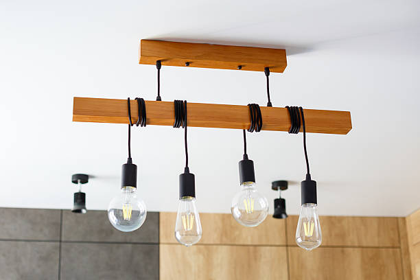 istock LED lamps in chandeliers indoors 2248850063