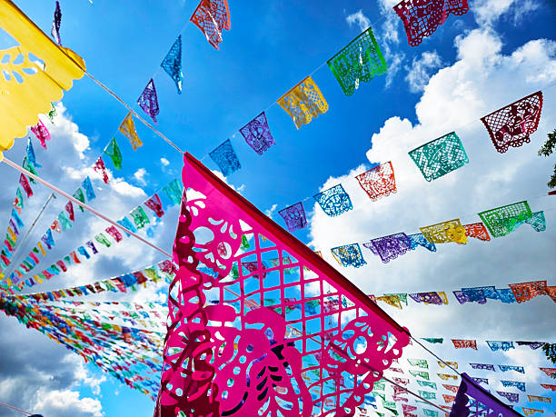 istock Papel Picado buntings hanging outside 2248851462