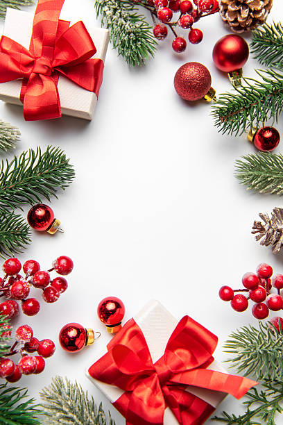istock Christmas winter holiday frame with gift boxes 2248853203