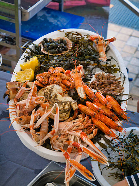 istock Seafood competition platter with langoustines, prawns and crab 2248853357