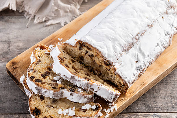istock Traditional Christmas Stollen with Raisins and Powdered Sugar 2248858456