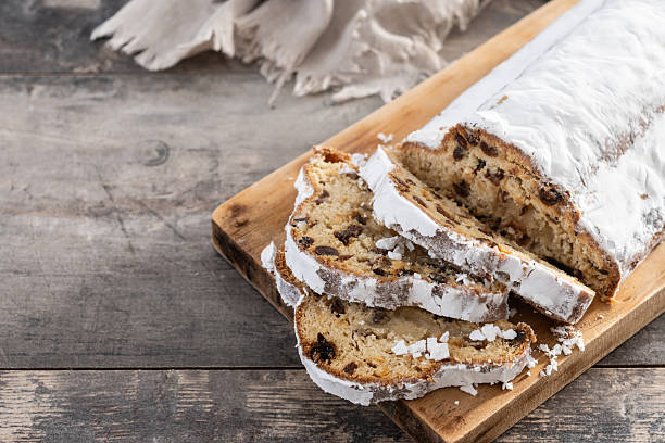 istock Traditional Christmas Stollen with Raisins and Powdered Sugar 2248858502