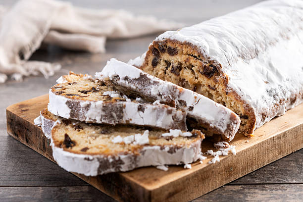 istock Traditional Christmas Stollen with Raisins and Powdered Sugar 2248858664