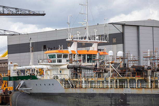 istock Close-up of a dredger in a shipyard 2248863319