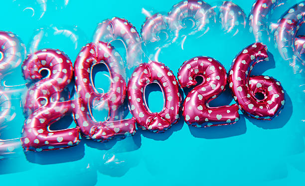 istock pink 2026 balloons with a kaleidoscopic effect 2248871386