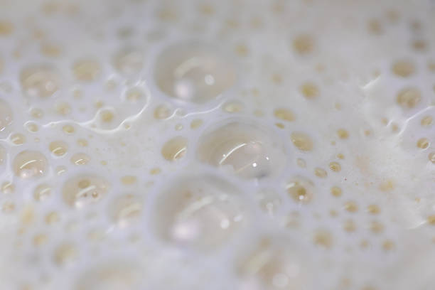 istock Soft focus macro of creamy white bubbles. 2248874006