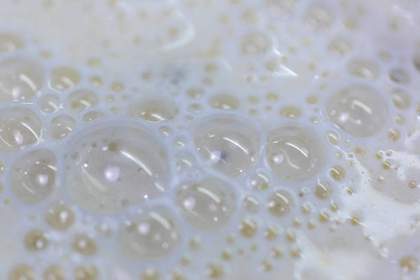 istock Soft focus macro of creamy white bubbles. 2248874008