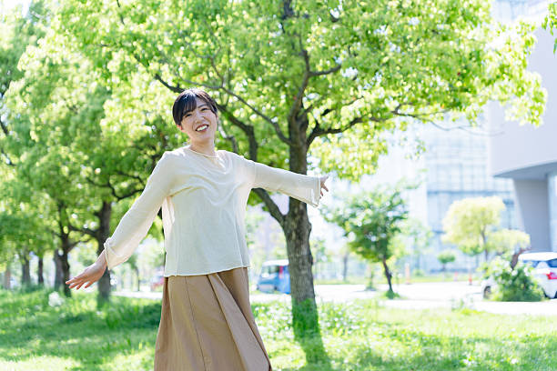 istock Relaxed Woman Breathing Deeply in Nature 2248876033