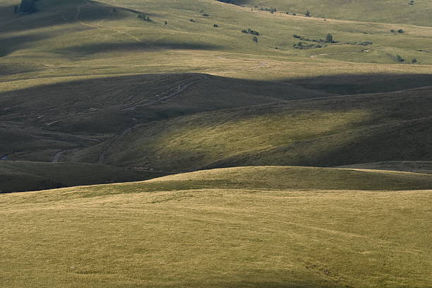 istock Rolling green hills with soft shadows at midday in a serene landscape 2248885496