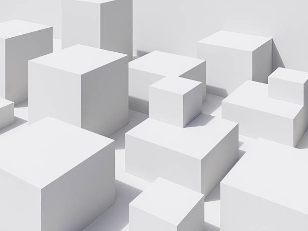 istock 3D Abstract Minimalist White Geometric Cubes Background for Business Presentation 2248890959