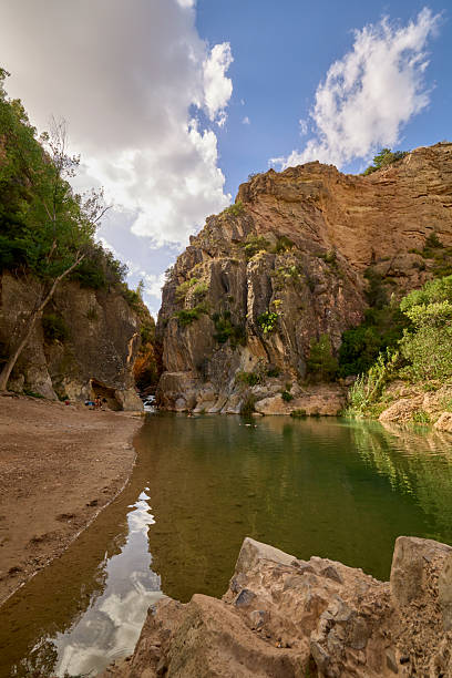istock Green water canyon with rocky slopes 2248891724