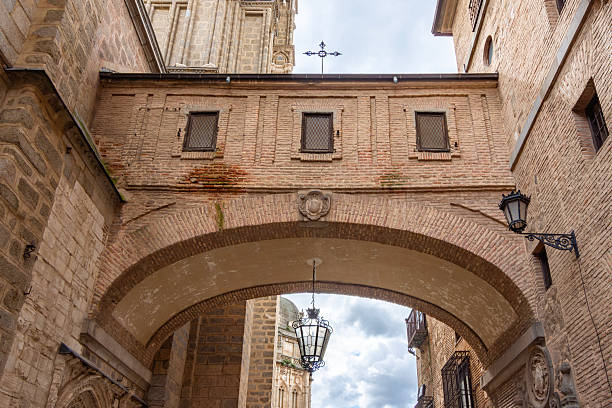Small street bridge at Toledo cathedral, Spain