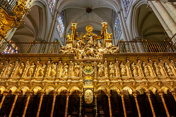 Interiors of Toledo cathedral, Spain
