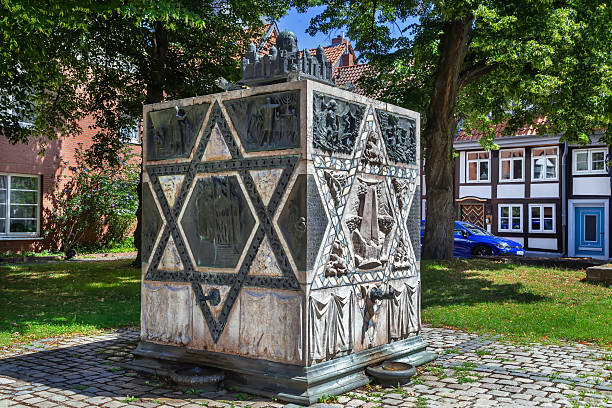 Mahnmal am Lappenberg is memorial on the site of the Hildesheim synagogue, Germany