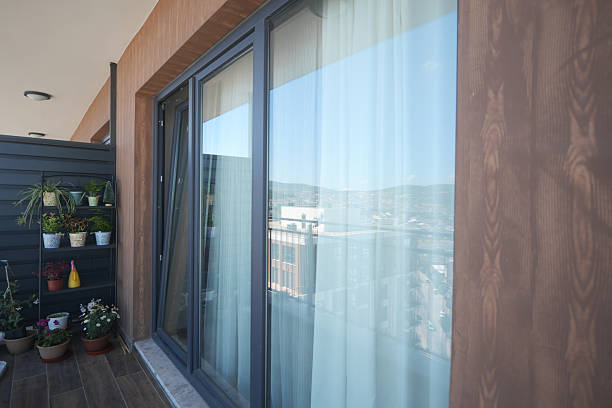 istock Modern balcony with patio plants and mountain view 2248899823