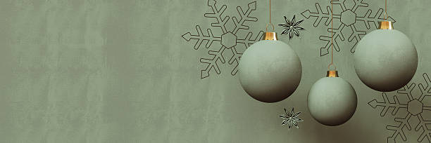 istock Christmas banner design. Christmas decoration on green background with copy space. 2248900319