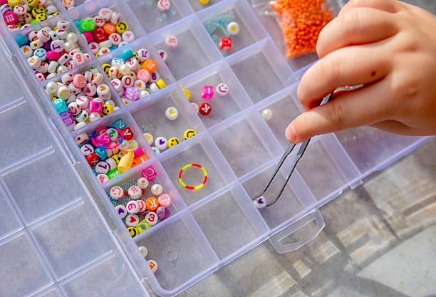 istock Primary Lacing Beads - Educational Toy With Wooden Balls. 2248907280