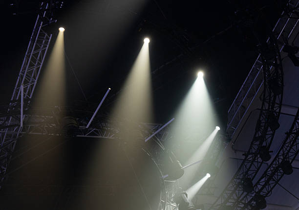 istock Dramatic stage lighting illuminating a performance space with spotlights and trusses 2248913293