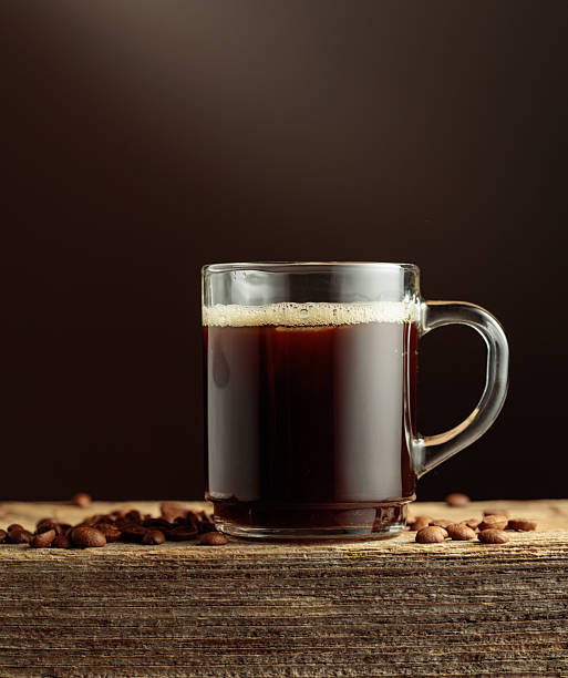 istock Black coffee in a clear glass mug. 2248919061