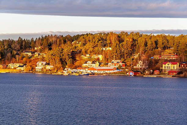istock Densely Settled Archipelago Shore with Commercial Buildings 2248921402
