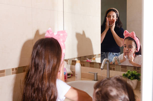 istock Playing skin care at home. 2248923531