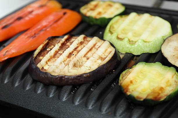 istock Electric grill with different tasty vegetables, closeup 2248927241