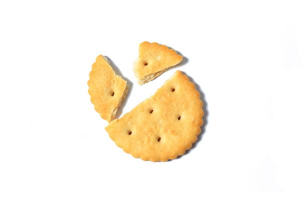 istock Top view of crispy crackers cookies isolated on white  background 2248929031