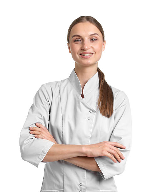 istock Portrait of nurse in uniform on white background 2248931768