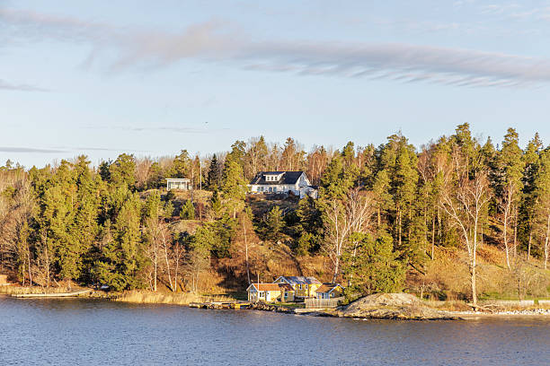 istock Hillside Houses in the Forested Scandinavian Archipelago 2248934146