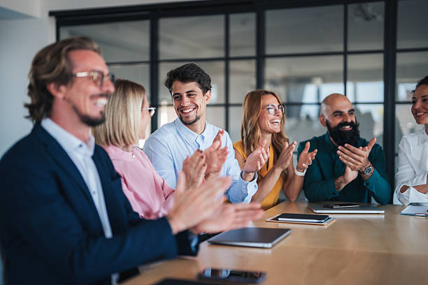 istock Business team applauding success together 2248938928